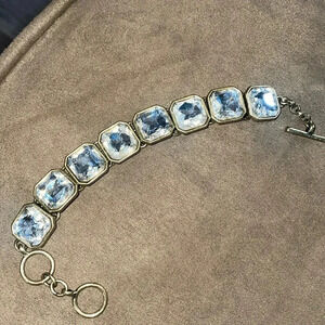 Chloe and Isabel retroglam square cut crystals toggle braclet